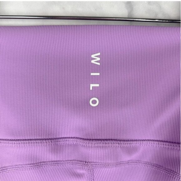 WILO the Label Australia Lavender High Waisted Ribbed Stretch Ruched Leggings - Picture 5 of 6